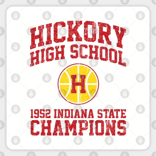 Hickory High School 1952 State Basketball Champions (Variant) Magnet by huckblade